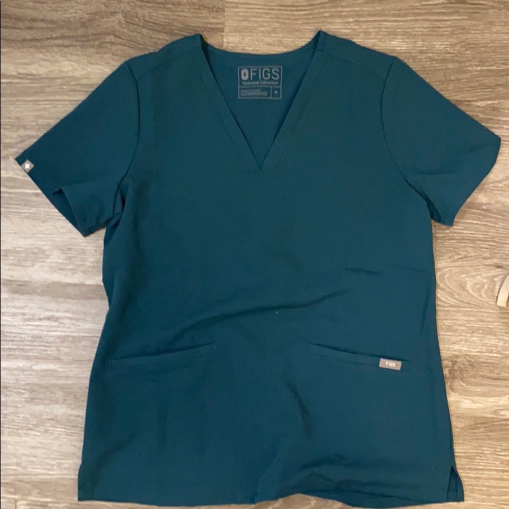 Caribbean blue scrub top